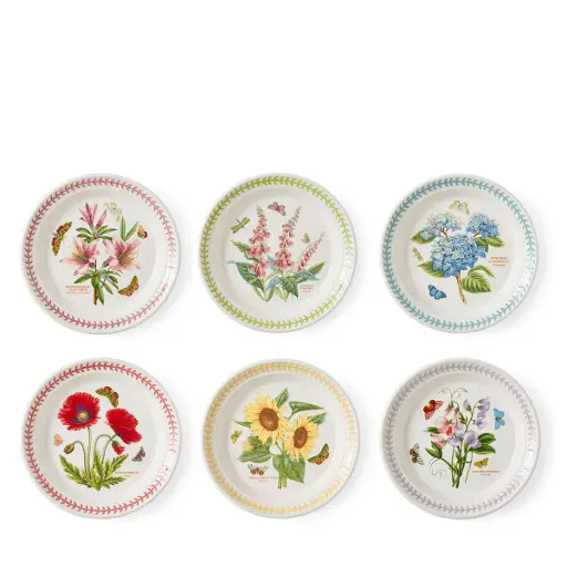 [1010600143] BOTANIC GARDEN - PLATO PAN MEADOW SET X6, BGM5082, PORTMEIRION, 1818033