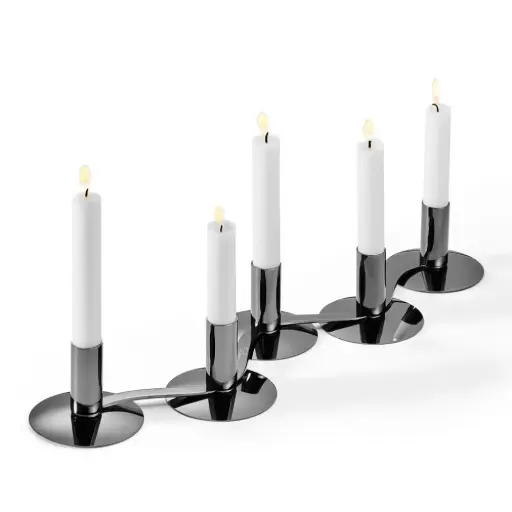 [1560010026] QUINTETT CANDELEROS X5 BLACK CHROME, 105041,PHILIPPI,  105041