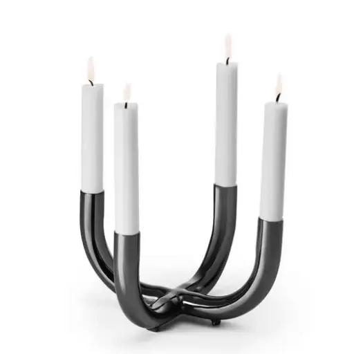 [1560010028] SALONE CANDELERO BLACK CHROME, 133006,PHILIPPI, 133006