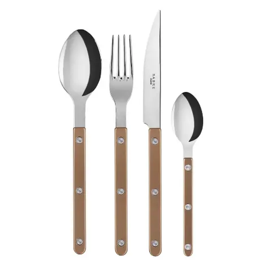 [1020590068] BISTROT PEARLY, CARAMEL CUBIERTOS SET X24 PZS, SABRE, 2344-024-0019