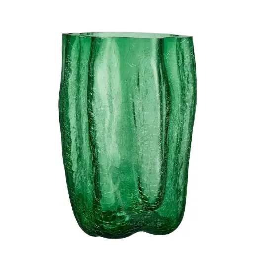 [1160110009] CRACKLE JARRÓN VERDE OSCURO 37 CM,7042212 ,KOSTA BODA, 7042212