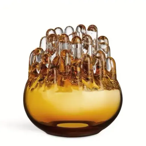 [1160120018] POLAR CANDELERO ÁMBAR 20 CM, 7062115 ,KOSTA BODA, 7062115