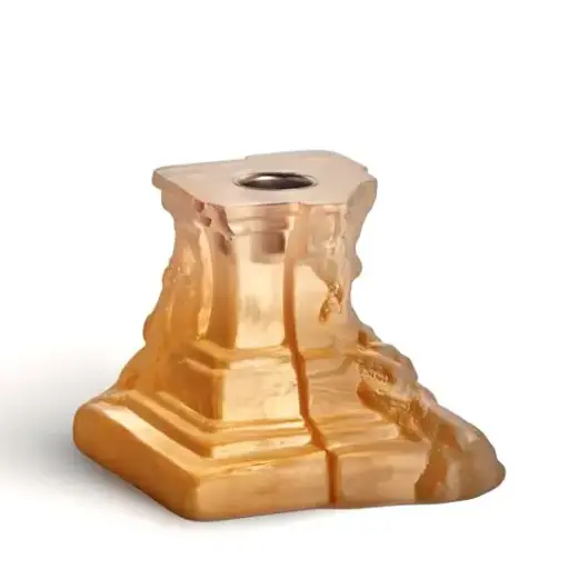 [1160120019] ROCKY BAROQUE CANDELERO ÁMBAR HAZE 9.5 CM, 7062309 ,KOSTA BODA, 7062309