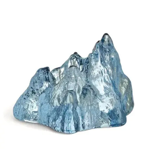 [1160120023] THE ROCK CANDELERO AZUL HIELO 9.1 CM,7062420 ,KOSTA BODA, 7062420