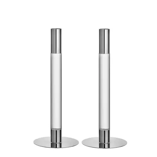 [1160120028] LUMIERE CANDELERO SET X2 26CM, 6298864,ORREFORS, 6298864