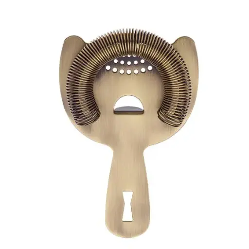 [1410060013] HEAVY DUTY COLADOR STRAINER ANTIQUE GOLD M37026ANG, BARFLY , M37026ANG