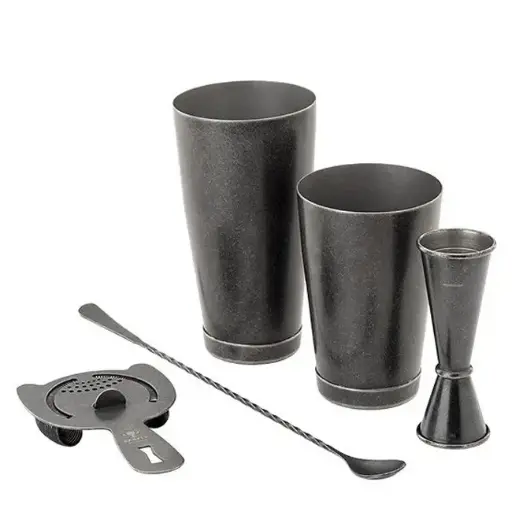[1410030025] MIXOLOGY SET VINTAGE BLACK, M37101VBK, BARFLY, M37101VBK