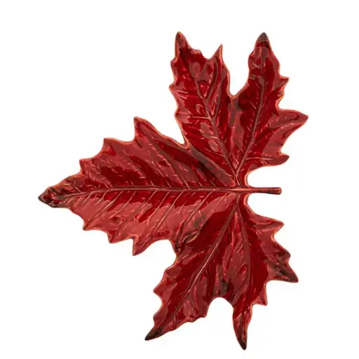 [1370080041] BORDALLO PINHEIRO - HOJA PEQUEÑA ROJO 4.8CM, 65031562, VISTA ALEGRE, 65031562