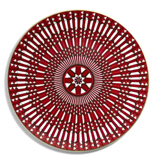 [1130010010] ARCADIA PLATO ROJO 31 CM, 2817038, BACCARAT, 2817038
