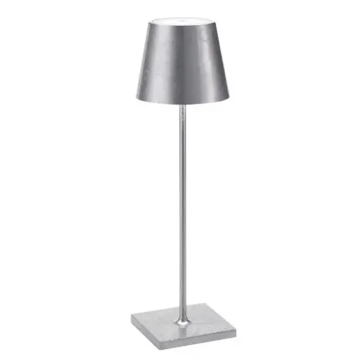 [1360030028] POLDINA - LAMPARA DE MESA PLATEADO,LD0340BFA, ZAFFERANO, LD0340BFA