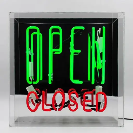 [1790010014] ADORNO DE MESA- OPEN CLOSED (NEÓN), LOCOMOCEAN, DK-LACBN-OC
