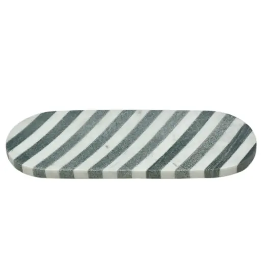 [1810010013] PLAYGROUND - Platter oval white/black 32x12cm, BAUSCHER, 731203291000005