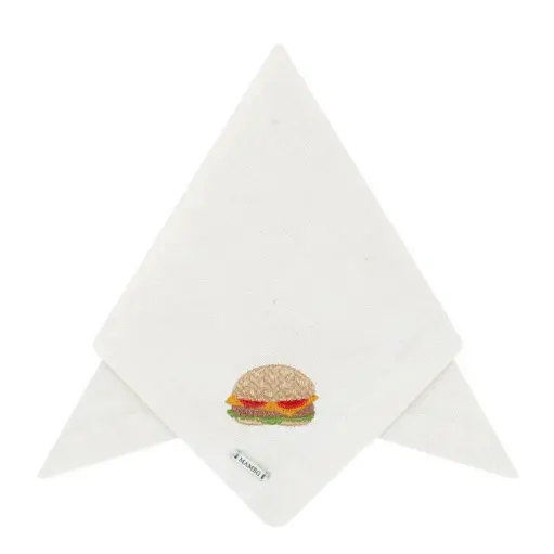 [1830010018] SERVILLETA BORDADA HAMBURGUESA 40X40CM,006238,MAMEG, 006238