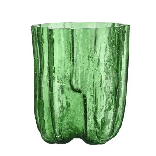 [1160090019] CRACKLE JARRÓN VERDE OSCURO 27 CM,7042213 ,KOSTA BODA, 7042213