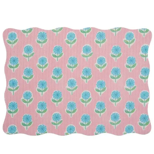 [1270440001] PERIWINKLE SCALLOP PINK INDIVIDUAL, 101145-001, CHILEWICH, 101145-001