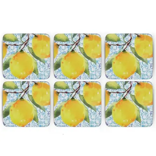 [1170010030] AMALFI LEMONS POSAVASOS X6 PZS, 2010269262, PORTMEIRION, 2010269262
