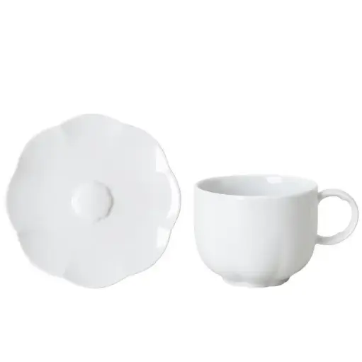 [1010980025] SONETTO BIANCO - TAZATE C/PLATO, 14772/71, ROSENTHAL, 10600-800001-14772