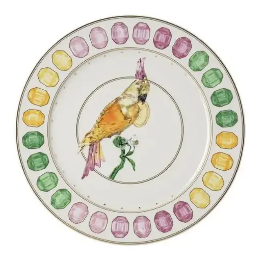[1010240058] IDYLLIA COCKATOOO - PLATO BASE 33CM, 10263, SWAROVSKI, 10450-426402-10263