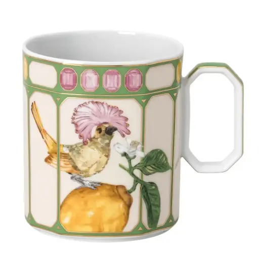 [1010240076] IDYLLIA FLYCATCHER - TAZA C/ ASA GREEN, 15505, SWAROVSKI, 10570-426407-15505