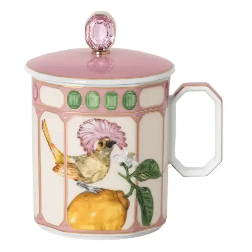[1010240081] IDYLLIA FLYCATCHER - MUG PINK, 15482, SWAROVSKI, 10570-426408-15482