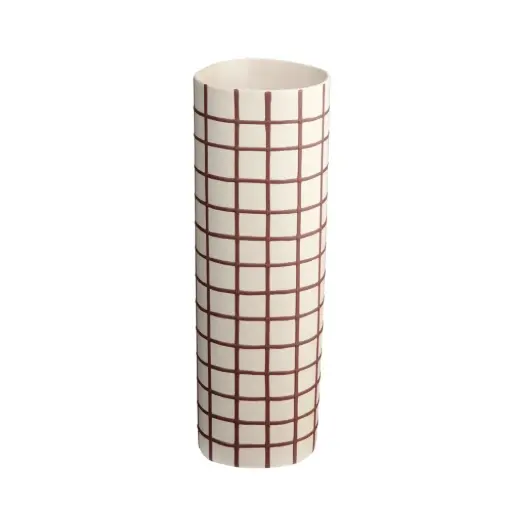 [1120050135] LINES AND SQU - FLORERO BORDEAUX SQUARES 25CM, 60073622, ASA SELECTION , 60073622
