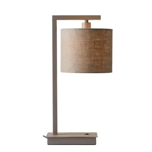 [1330210006] BOSTON - LAMPARA DE MESA BEIGE  17*18CM, BOST011LD, ROMI, BOST011LD