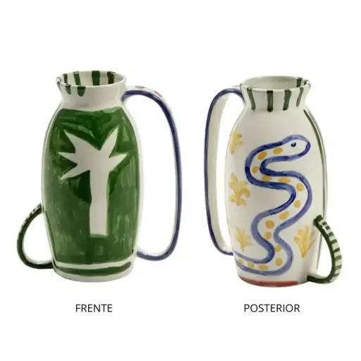 [1890030034] SANTIAGO DE BORJA - FLORERO COCONA BLANCO/VERDE 24CM, B8925005-999, SERAX, B8925005-999