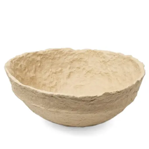 [1610040025] KOI - BOWLS DE PAPEL MACHÉ 57cm color crema, BE HOME