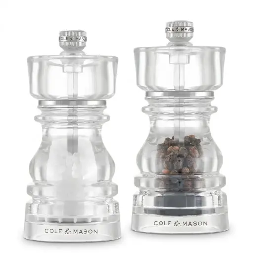 [1500010030] LONDON - SET MOLINILLOS SAL Y PIMIENTA ACRILICOS 13CM , H233104, COLE & MASON, H233104