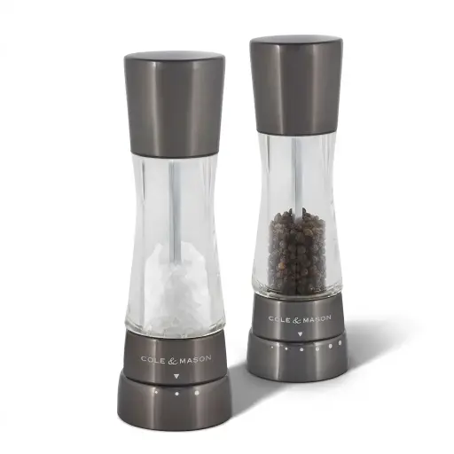 [1500010031] DERWENT - SET MOLINILLOS SAL Y PIMIENTA INOX 19CM, H59428G, COLE & MASON, H59428G